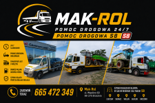 MAK-ROL POMOC DROGOWA S8 | TRANSPORT POJAZDÓW I MASZYN ROLNICZYCH BRZEŹNIO, ZŁOCZEW, SIERADZ, WIELUŃ, BŁASZKI