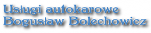 USŁUGI AUTOKAROWE BOGUSŁAW BOLECHOWICZ USŁUGI AUTOKAROWE BOGUSŁAW BOLECHOWICZ