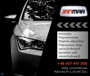 JANMAR AUTOSZYBY, PRZYCIEMNIANIE, KLEJENIE ODPRYSKÓW, POLEROWANIE LAMP SAMOCHODOWYCH JANMAR AUTOSZYBY, PRZYCIEMNIANIE, KLEJENIE ODPRYSKÓW, POLEROWANIE LAMP SAMOCHODOWYCH